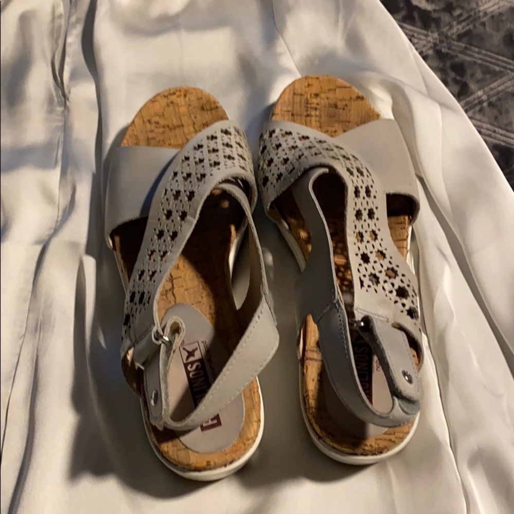 PIKOLINOS Gray and White Sandals